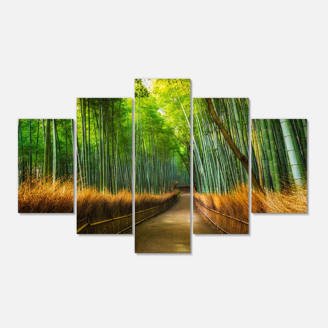 Designart - Arashiyama Bamboo Grove Japan - Oversized Forest Canvas Artwork